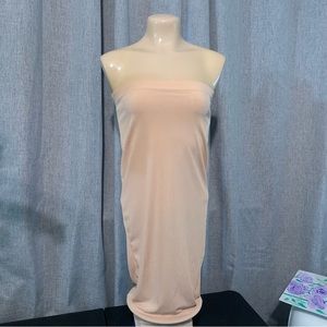 Miss Guided, ￼Dress Strapless Midi, ￼ Length Bodycon Tube Size 4  Pink NWOT